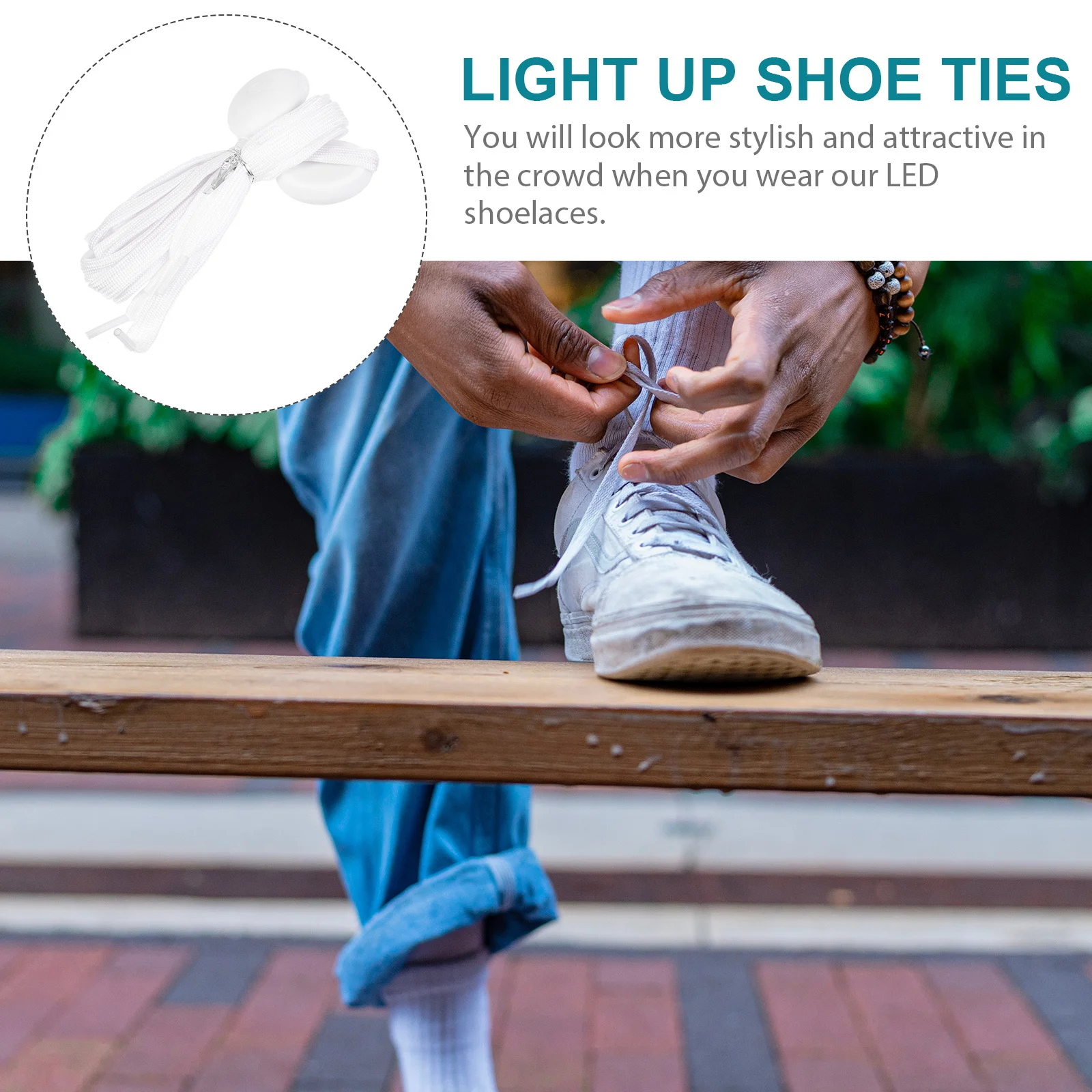 

1Pair LED Light Up Shoelaces Flashing Modes Flashing Colorful Shoestrings Sneaker Accessories