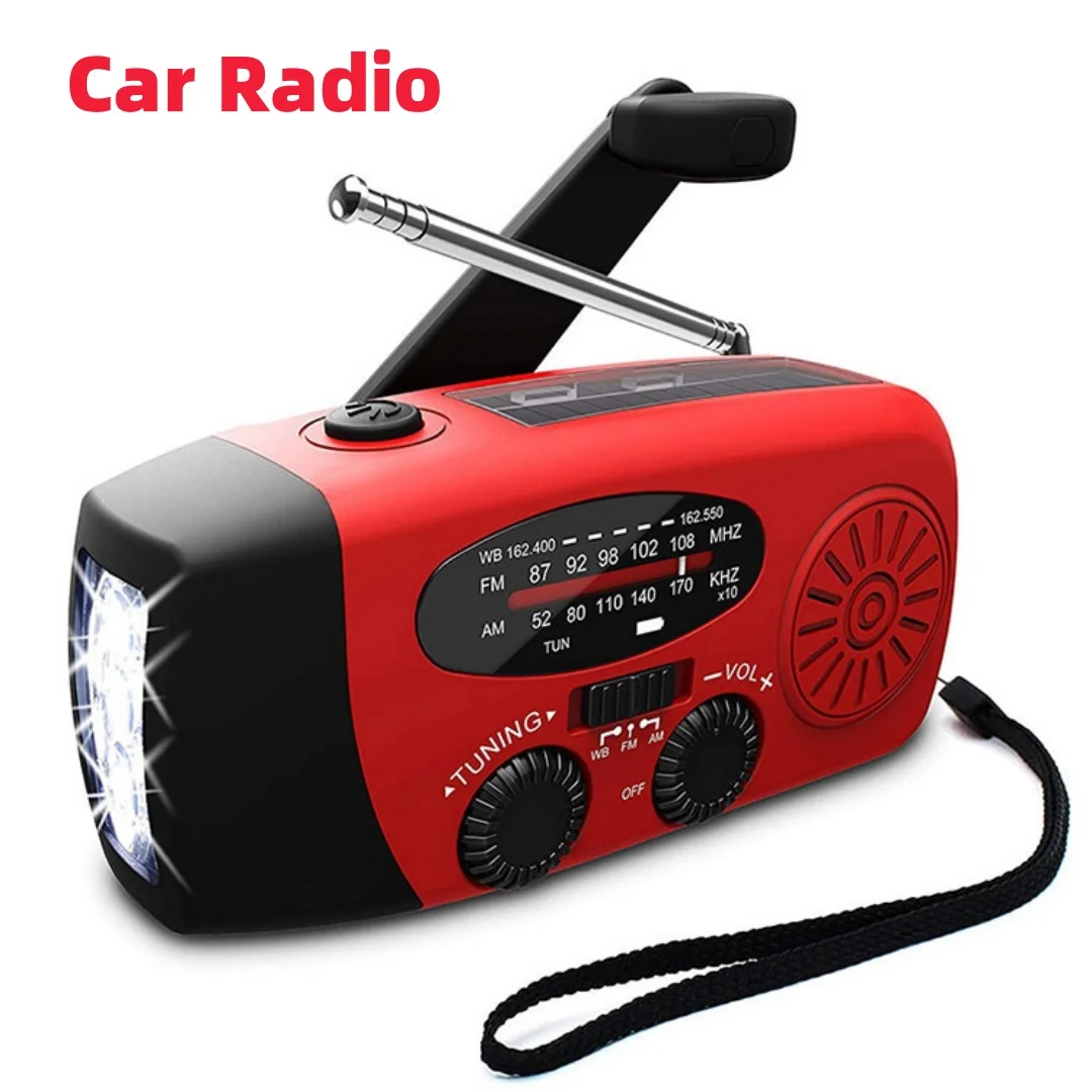 Car Portable Disaster Prevention Multifunctional Radio Emergency Radio Hand cranked Generator for Mobile Phone Charging