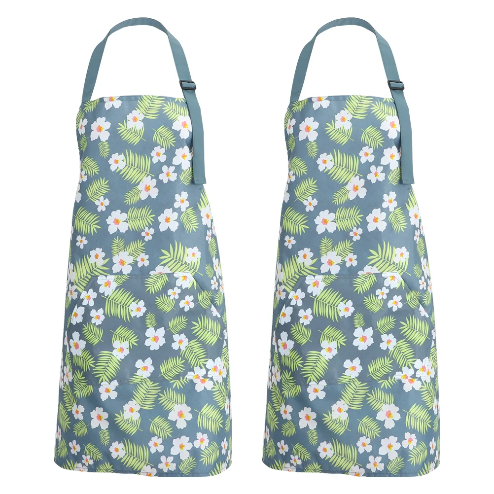 2 Pcs Apron Hairstylist Kitchen Fashion Serving Chefs Cute Waist Polyester Cooking Women Work