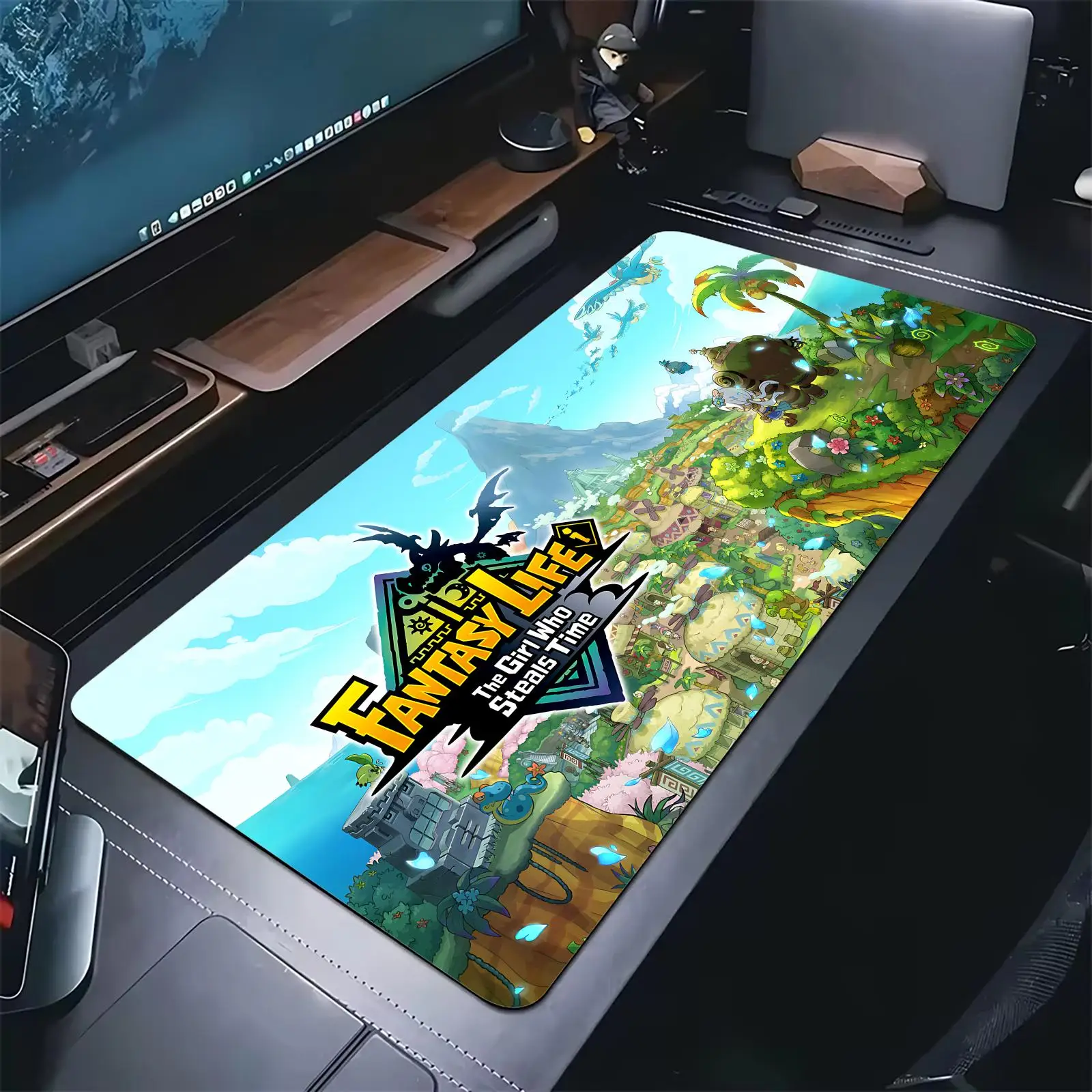 Pro E-Sports XXL Gaming Mousepad Extra Large Non-Slip Stitched Edge Keyboard Laptop Desk Mat For PC Gamer Fantasy Life i