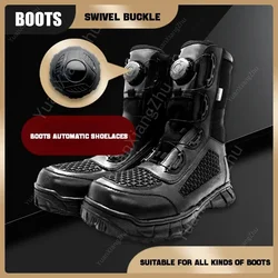1Pair Boots Automatic Shoelaces Quality Large Swivel Buckle Shoelace Without Ties Adult Kids No Tie Shoe Laces Shoes Accessories