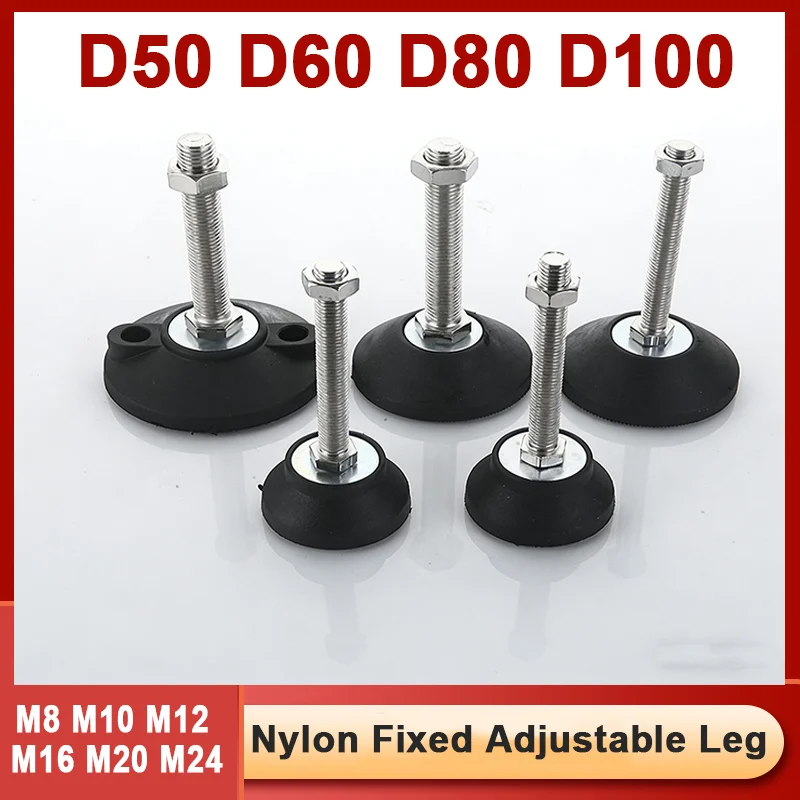 1P Adjustable Leg Dia50mm 60mm 80mm 100mm Thread Type Adjustable Levelling Feet Swivel Base Articulating Leveling Furniture Legs