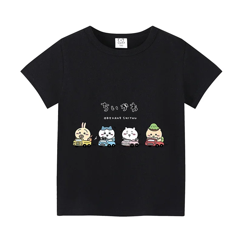 

Chiikawas Kids T-shirt White Black Kawaii Cartoon Tee Shirts Anime Casual Clothes Boy Girl Tops Cute Short Sleeve Tops Clothing