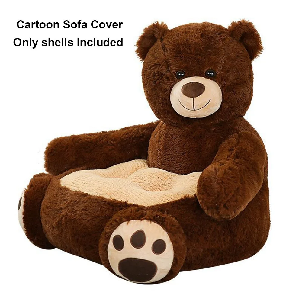 小さなパンダ漫画ソファチェアソフトで快適な漫画怠惰なソファカバークマアヒル動物人間工学に基づいた子供用クマソファチェア