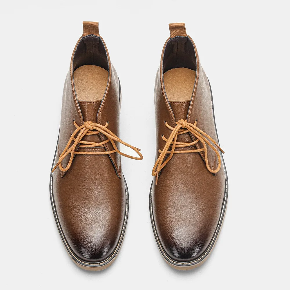 

Retro Large Size Men's Boots Desert Boots Color Rubbing Independent Station Best Selling Men's Leather Boots