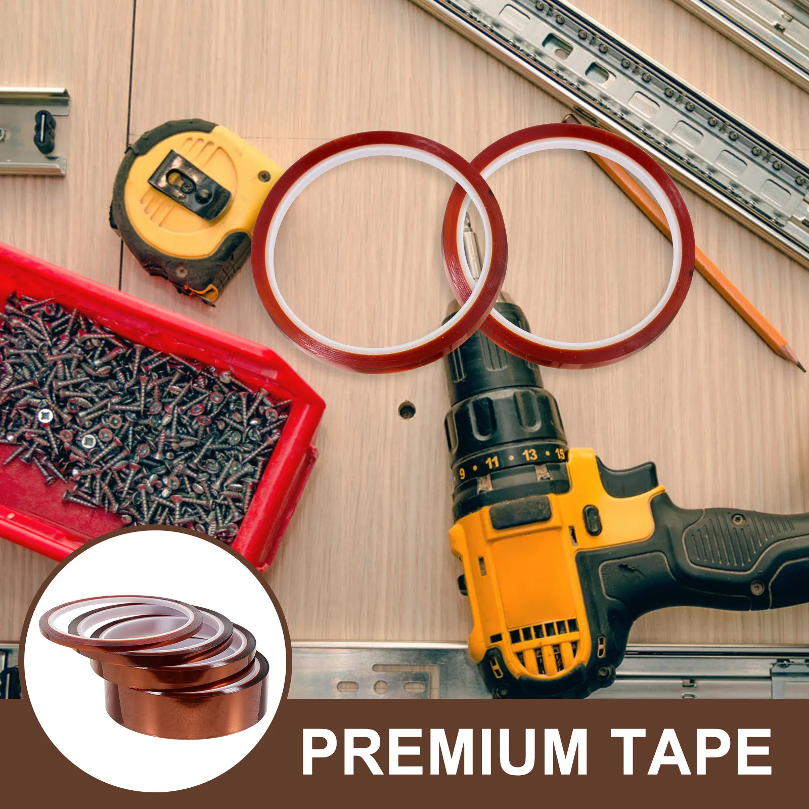 4Pcs Heat Resistant Tape High Temperature Tape for Masking Soldering Insulation Etching Automotive Manifolds Fiber Optics Cable