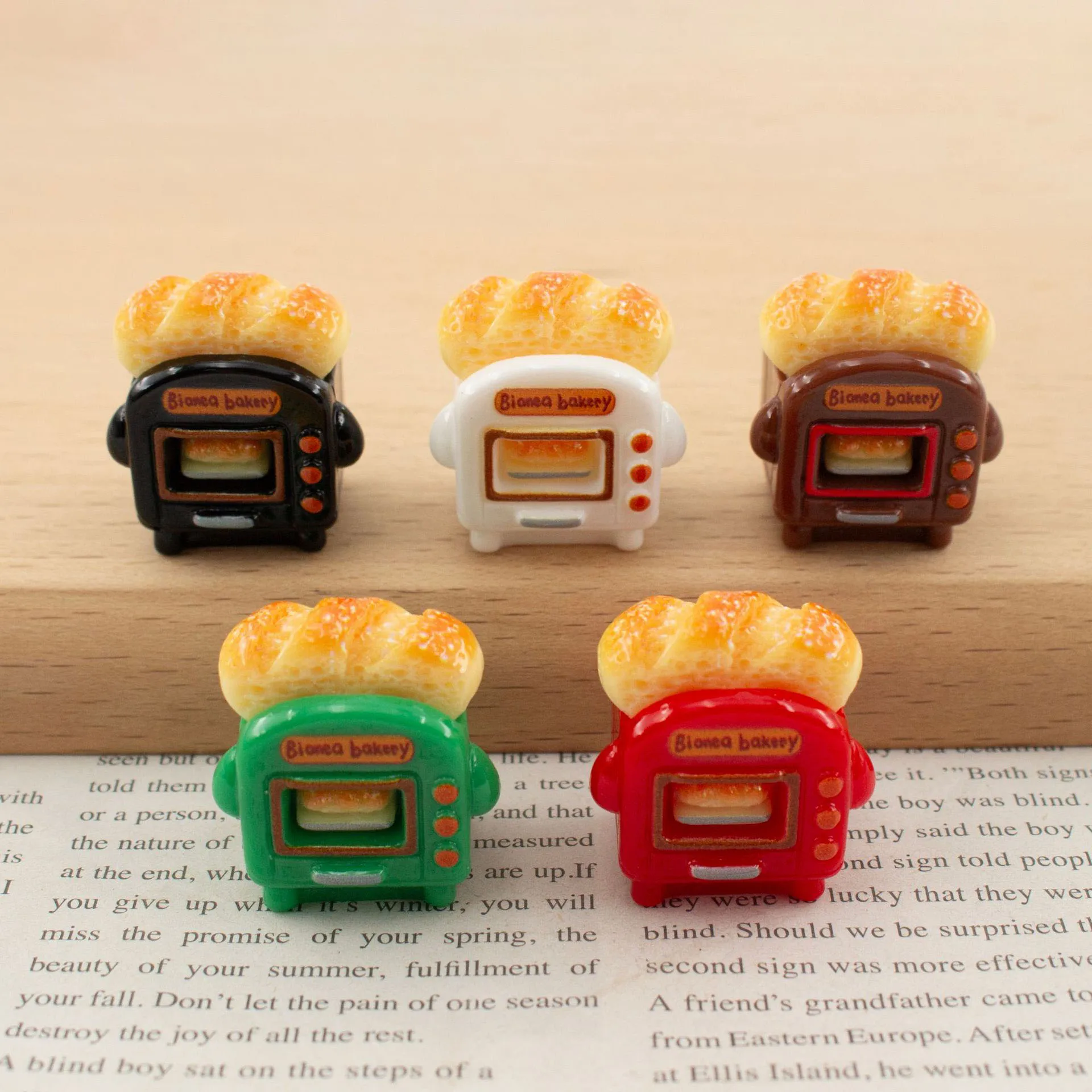 5pcs Cartoon Bread Machine doll House Decoration Item DIY Handmade Cream Glaze Decorative Accessories Desk Decoration Items