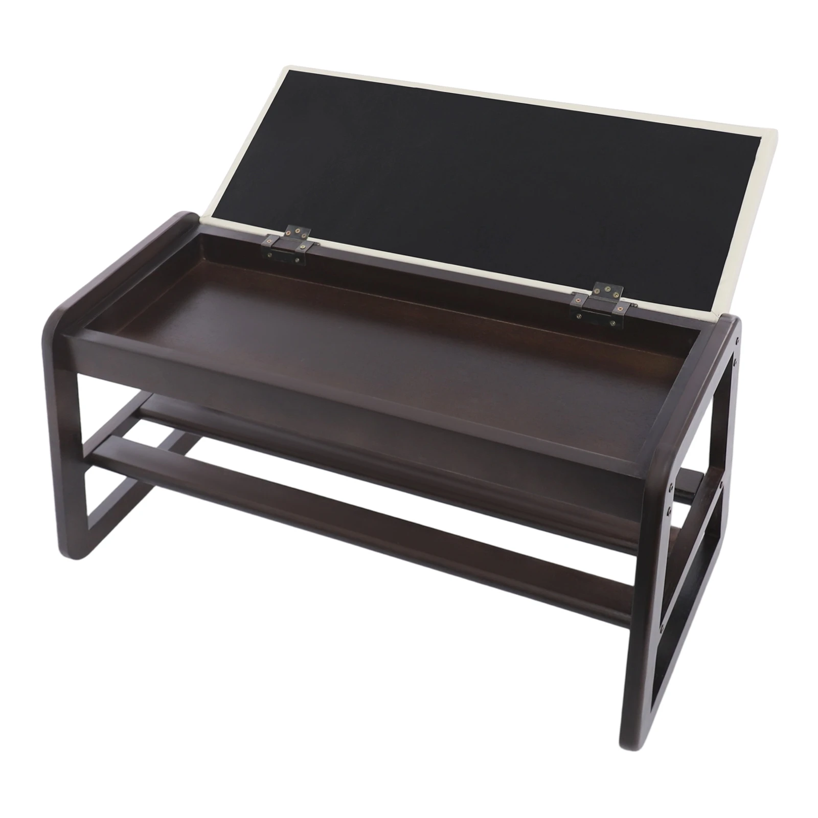 Modern Rubber Wood Shoe Storage Bench with Hidden Compartment, High-Elastic Sponge Cushion, A-Shaped Stable Legs Ventilated Shoe Rack for Entryway Bedroom Home Decor