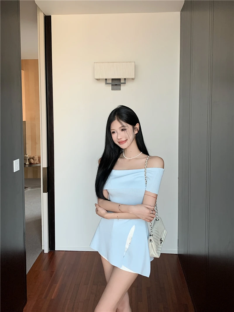 2024 Summer New Korean Dongdaemun Line Collar Pure To Open The Fork Under The Wind To Close The Waist Temperament Blouse Woman