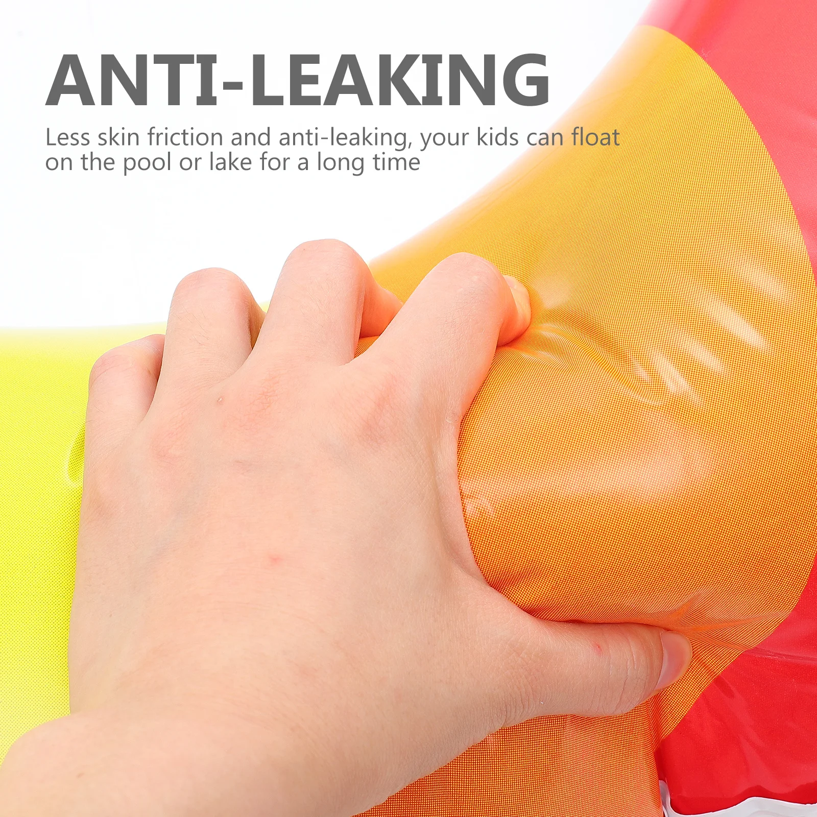 

Portable Inflatable Swim Ring Rainbow Design Safe Anti Leaking Pool Float for Kids Adults Summer Outdoor Water Recreation