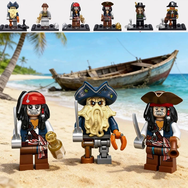 Mini Blocks Navy Pirates Anime Figures Mini Bricks Toys Captain Jack ...