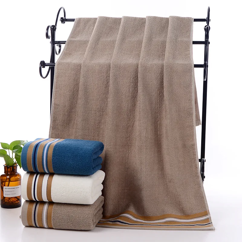 Set of 2 70*140cm 34x74cm Home Bathroom Cotton Bath Towel Set Adult General Absorbent Hotel Beauty Salon Bath Towel Beach Towels