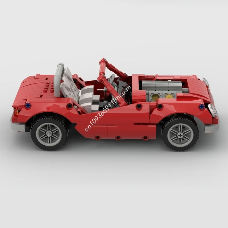 414 قطعة MOC ليتل ريد رودستر النموذج الفني اللبنات البناء الإبداعية هدية الكريسماس التعليم لعبة الطوب عيد ميلاد #4