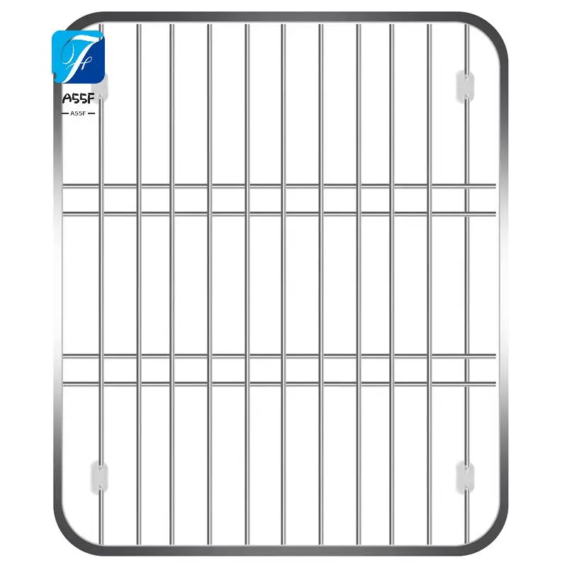

A55F-Stainless Steel Sink Drainer Rack Multifunctional Kitchen Fruit Vegetable Dish Drying Rack Kitchen Sink Protector Grid