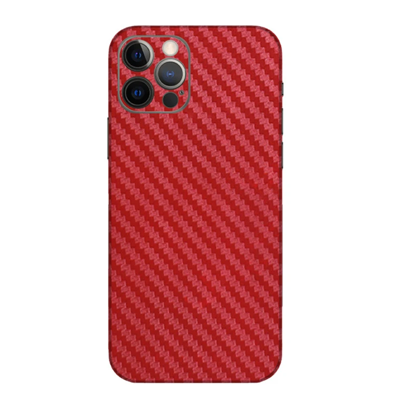 3D Carbon Fiber Skin Transparent Phone Sticker For iPhone 15 Pro Max 14 Plus 13 Pro 12 Mini 11 Pro Max Full Cover Protector Wrap