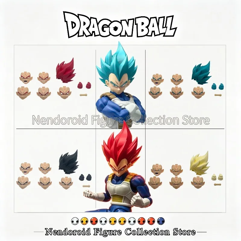 

In Stock Dragon Ball Z Super Saiyan God Vegeta Super Saiyan Blue Vegeta Replacement Head Sculpt for SHF Anime Action Figure