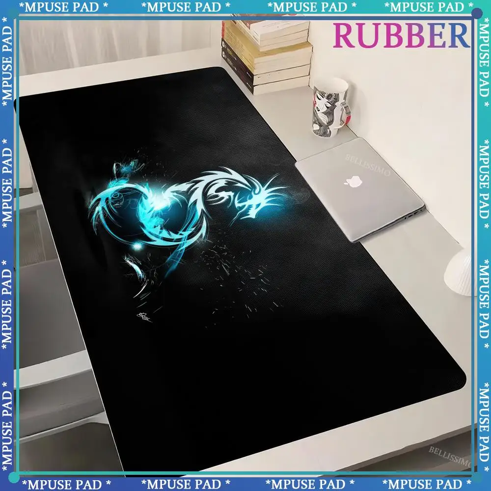 

Keyboard HD Beast Computer Game XXXL Mouse Pad Super Large Cartoon Dragon Desk Mat Non-slip Rubber Lock Edge Game JPD1200X600 MM