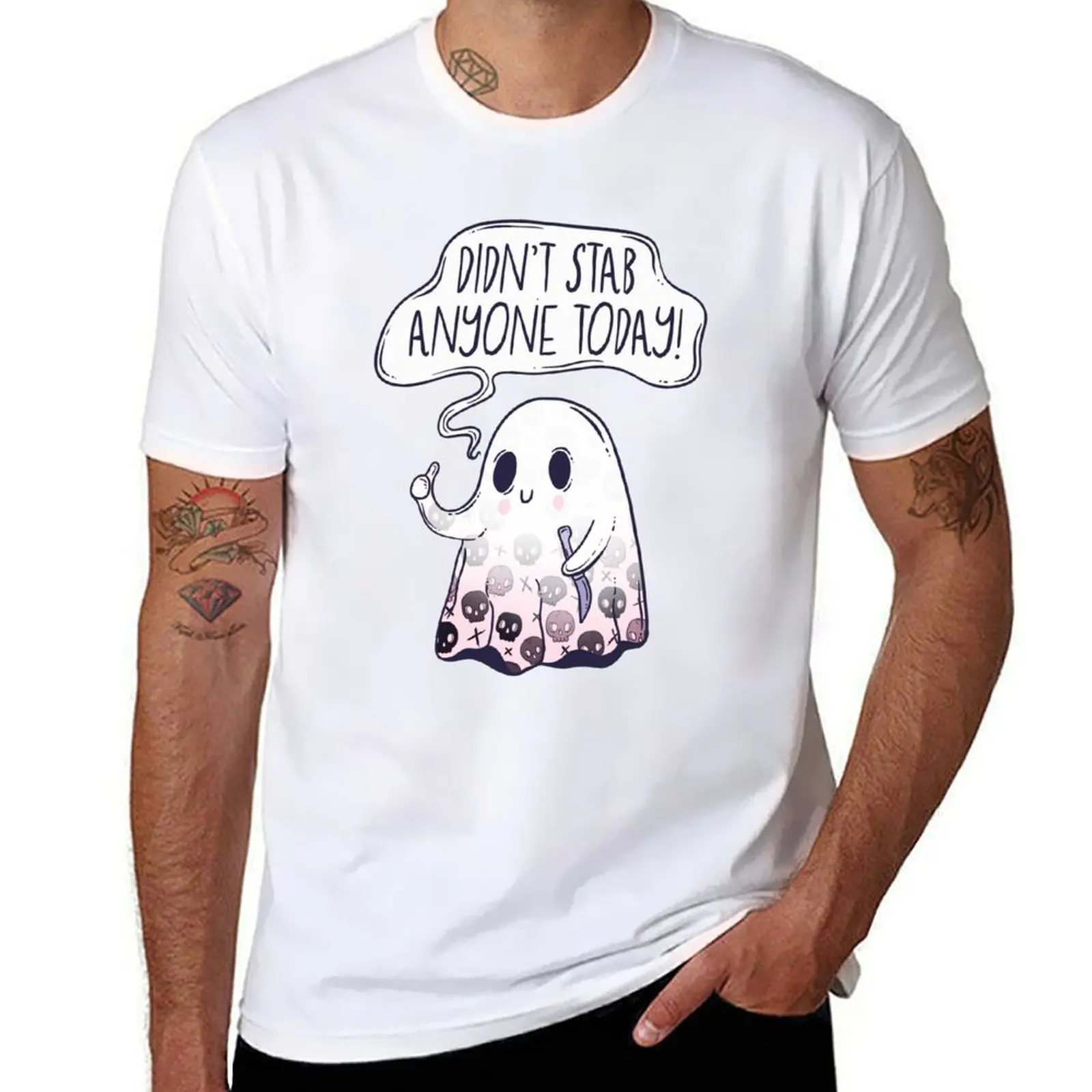 

Didn’t stab anyone today T-Shirt man t shirt cotton high quality man t shirt heavy cotton T-Shirt