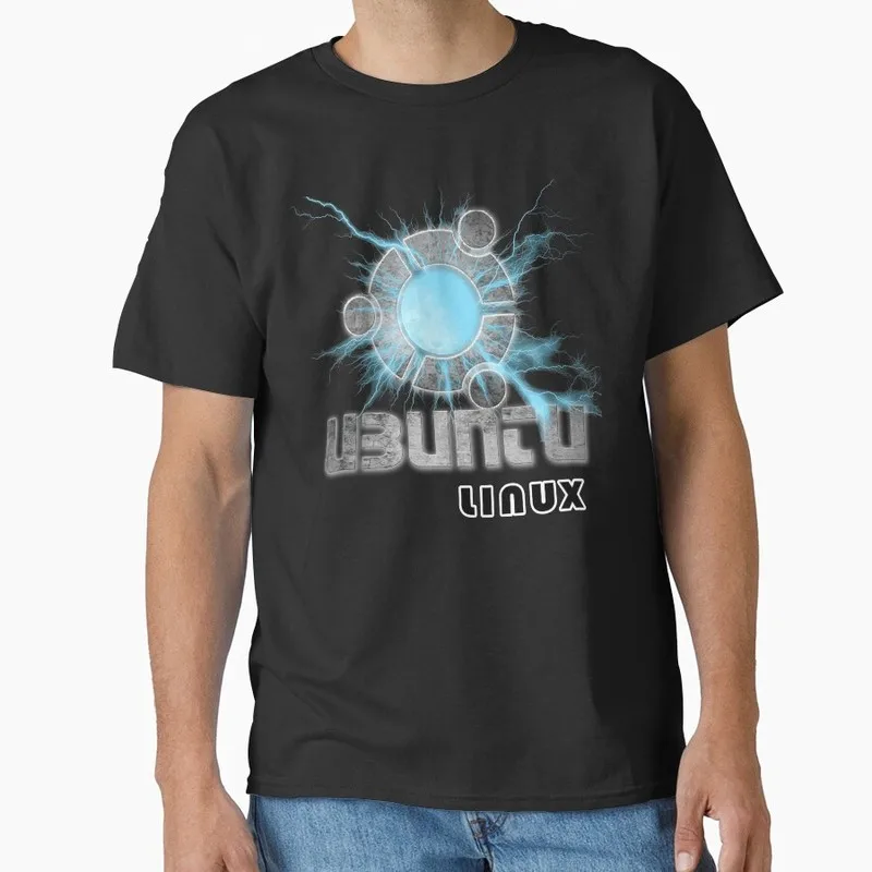 Linux Ubuntu Rusty Linux Operating System Graphic T‑Shirt Short Sleeve Tees Geek IT Developer Fan Gift Streetwear S-6XL
