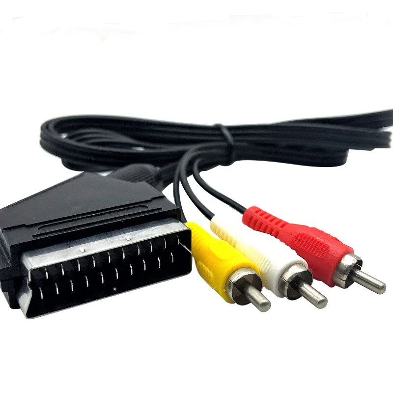 SCART to 3 RCA Audio Video AV Adapter Cable