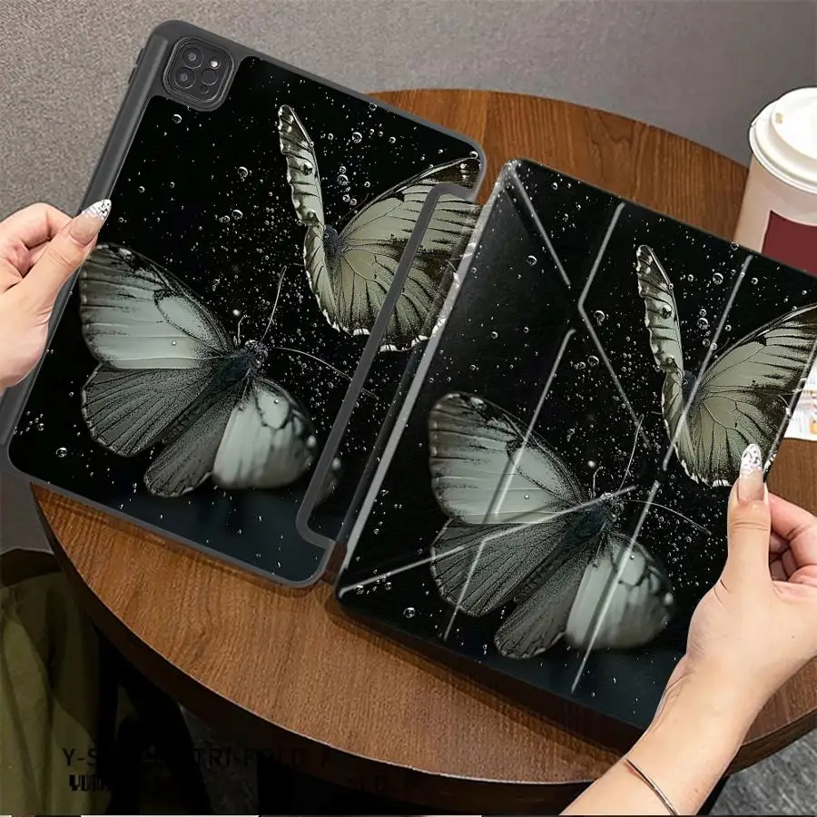 

Чехол-подставка для планшетов iPad Air 4, 5, M3, M2, 1, 2, M4, 11 дюймов, Pro 2025, Mini 6, 7, Pro 11-го, 10-го, 9-го, 8-го, 7-го поколений, 12.9 дюймов, Crysta