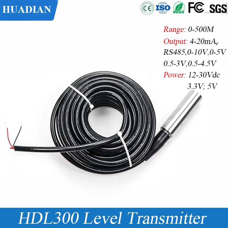 5M Measurement Level Water Submersible 4-20mA Hydraulic Water Level Sensor