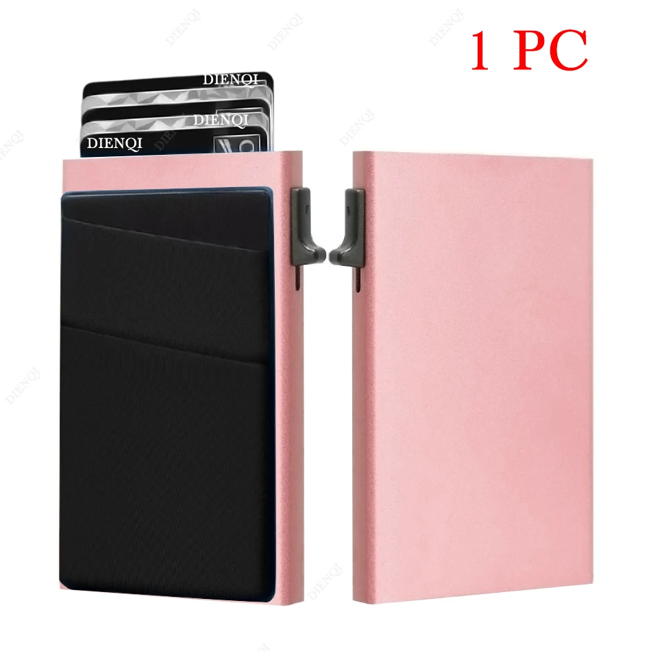 Anti-diefstal kaartenbeschermers Kaarthouder Minimalistische slimme portemonnee RFID-bescherming Aluminium metalen doos Kaarthouder Case Porte Carte