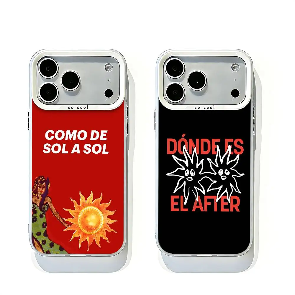R-Rawayana Donde Es El After White Matte Bumper Cover For iPhone 17 16 15 14 13 12 11 Pro Max Large Camera Hole Case