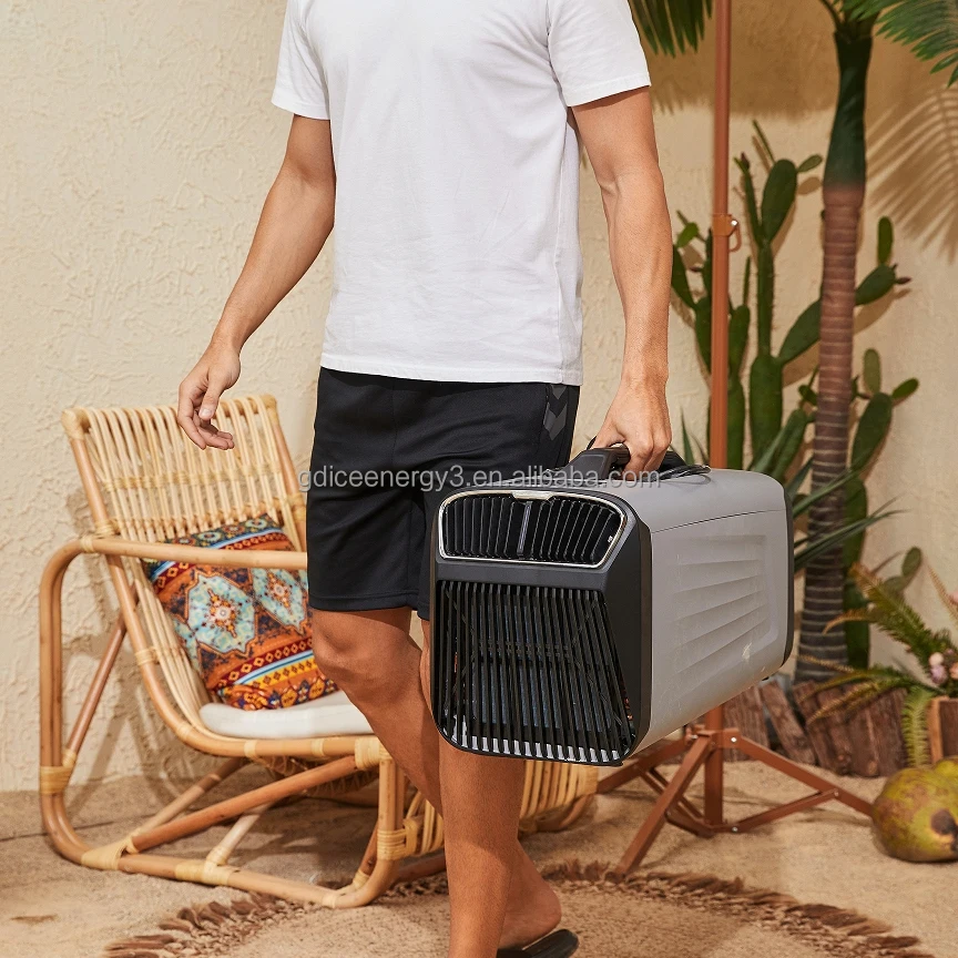 

Portable Air Conditioner 5200BTU Fast Cooling DC 48V AC 110-220V Integrated Air Conditioner for Camping Tent, RV, Car, Truck,Van