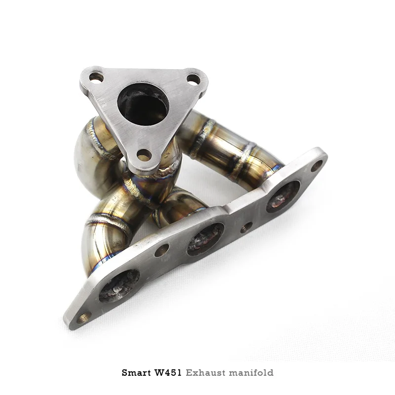 The first section of plantain Exhaust manifold For SMART W451 1.0/1.0T 2011-2015 Stainless Steel  High Performance Exhaust Pipe