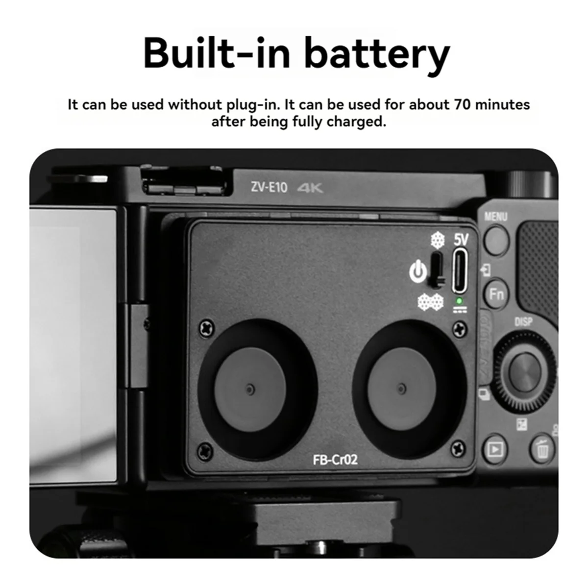 New Cr02 Camera Cooling Fan Camera Cooler Radiator for Sony Canon FUJI ZV-E1/A6700/A7C2/R5/R6/R7/70D/XT4 Cooling System