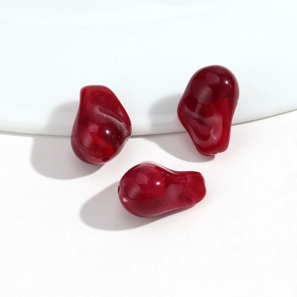 20pcs Irregular Geometric Colorful Acrylic Loose Beads