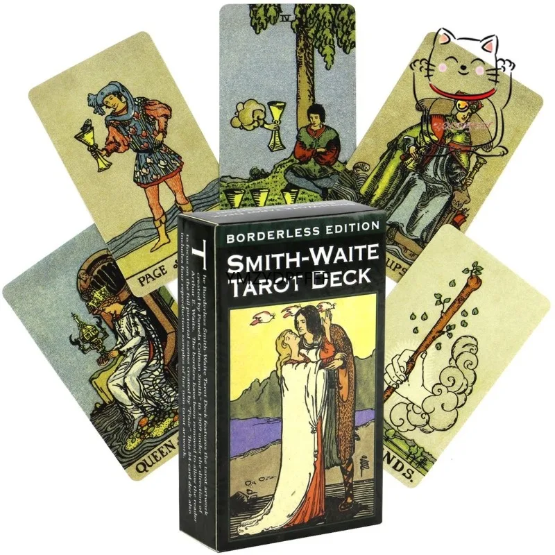 تأتي بطاقة Anime Smith Waite Tarot مع الدليل الإلكتروني الصيني المناسب للمبتدئين إصدار المئوية 78 بطاقة