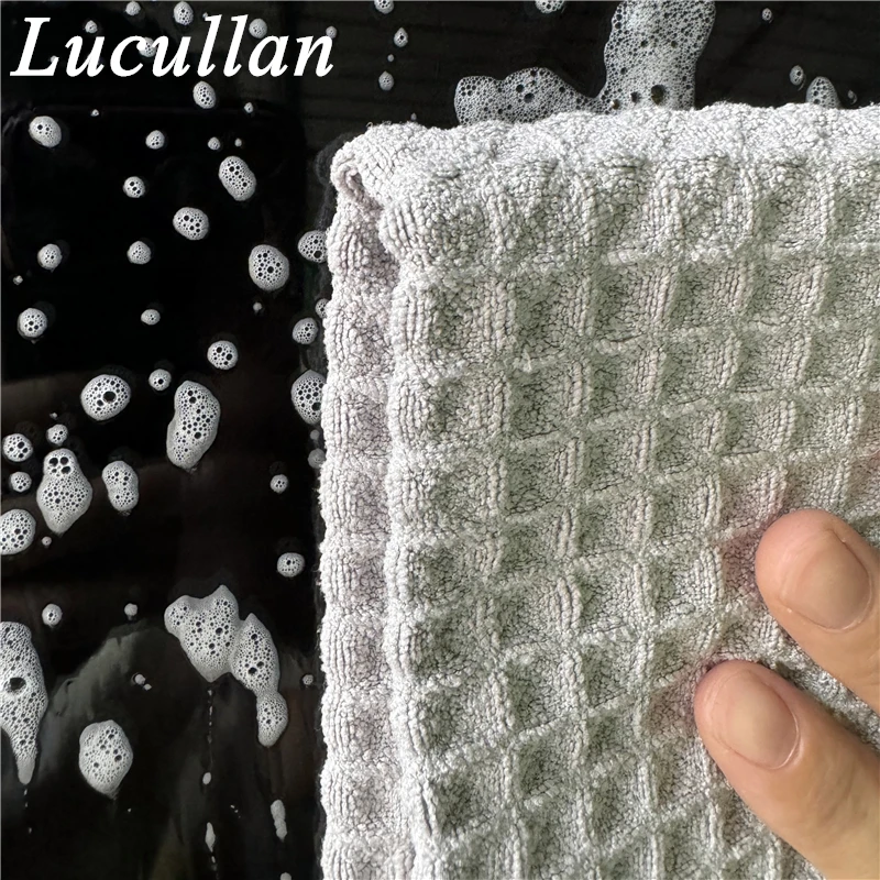 Lucullan 40x40cm 400GSM Premium 3D Hollow Mesh Waffle Weave Microfiber Drying Towel