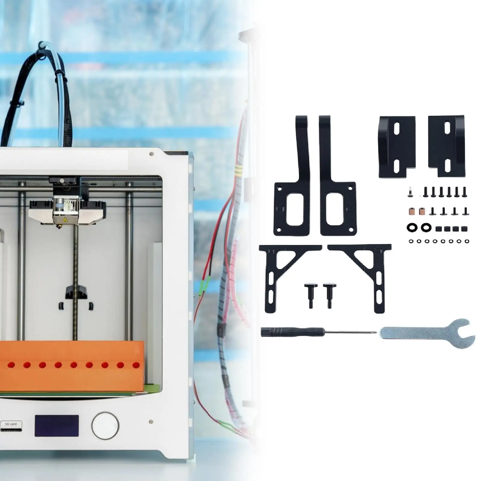 

Door Hinge Kit Practical Hardware 3D Printer Parts 270° Adjustable Easy Installation Metal Hinge Replacement Door Mounting Kit