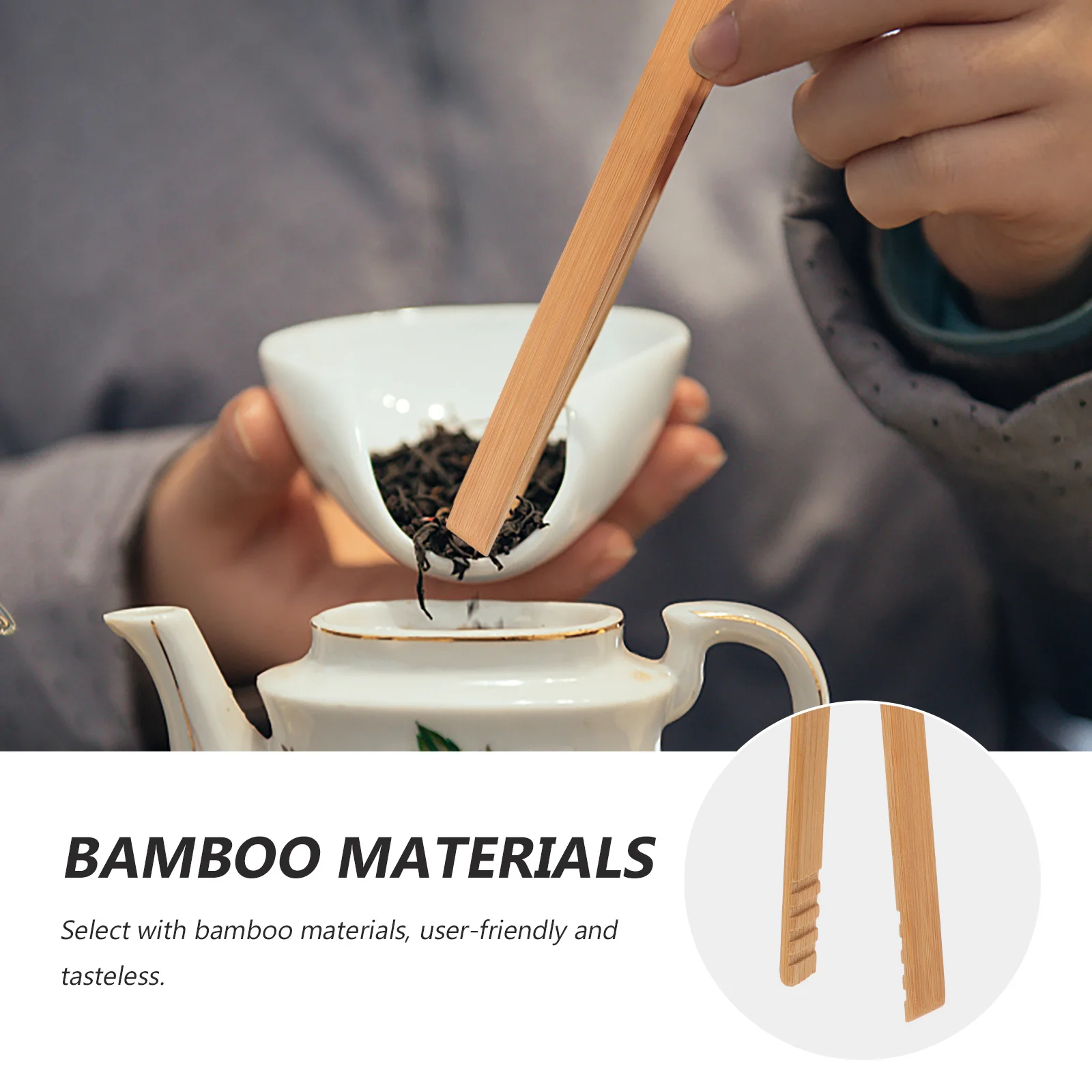 

2Pcs Heat-Resistant Bamboo Tongs Kitchen Tweezers Non-Slip Ergonomic Handle for Grilling Bbq Cooking Tongs Kitchen