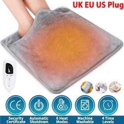 Electric Heated Foot Warmer 40x40cm Men Women Fast Heat Pads for Feet Back Waist Abdomen with 6 Temperature and 4 Timer Setting