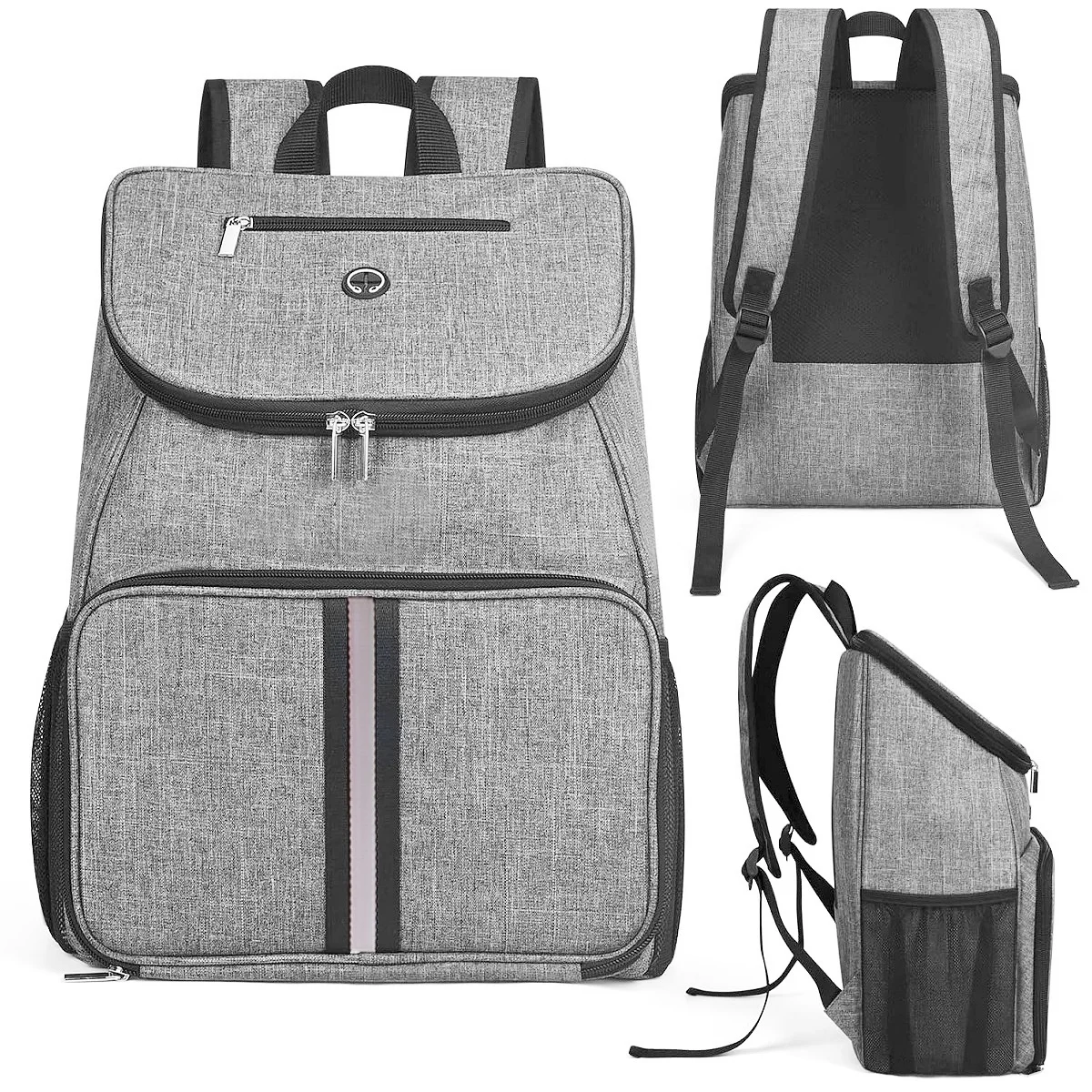 Bolsa de viagem para cães, mochila de armazenamento com bolsos multifuncionais e recipientes de armazenamento de alimentos, 2 tigelas dobráveis, 1 peça