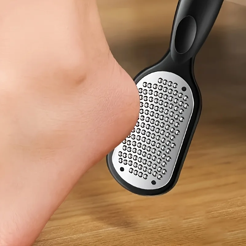 3pcs Stainless Steel Foot File Precision Micro Files Rust-Resistant Dual-Use Design with Storage Cover for Removing Heel Care