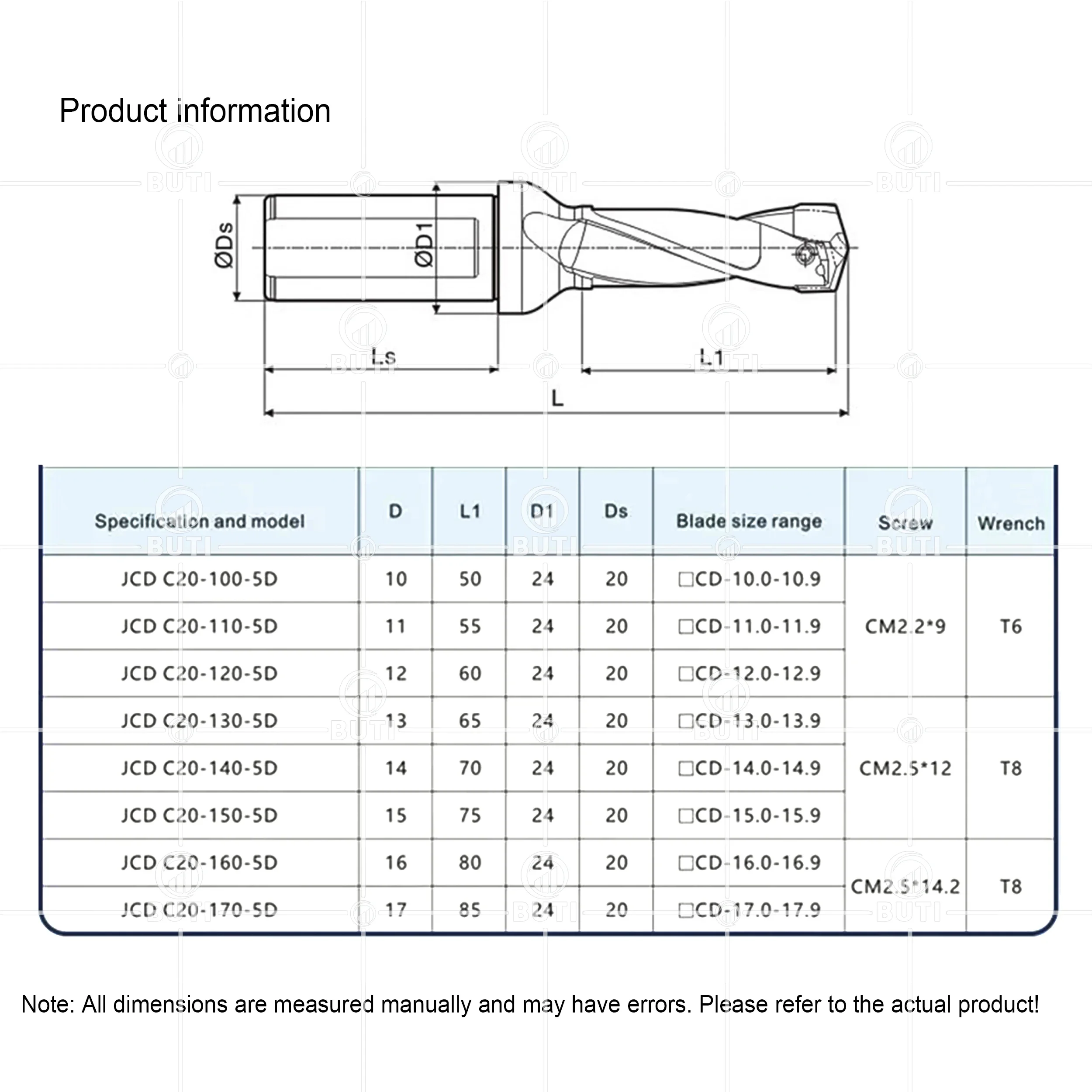 DESKAR 100% Original HCD10.0 20.0 Spade Drills Blade Cutter JCD C20 C25 C32 3D 5D 8D Spade Drills Holder CNC Lathe Turning Tool