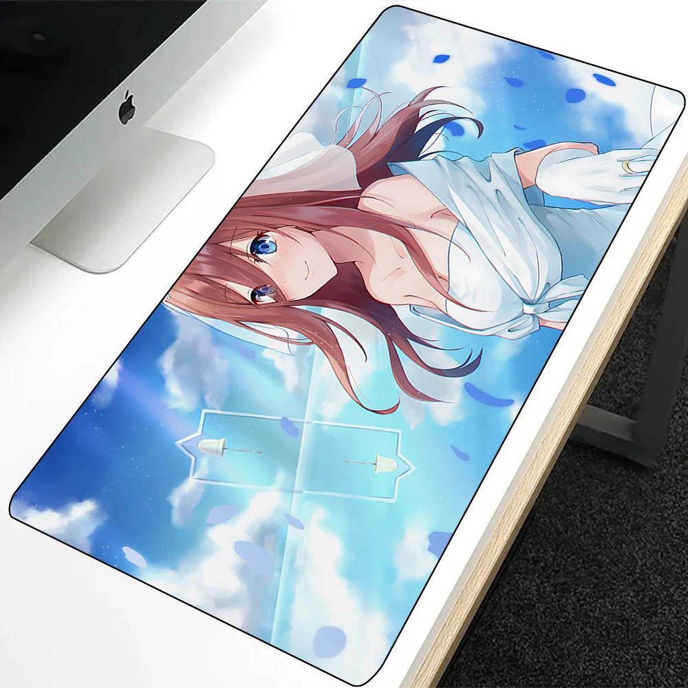 Nakano miku Anime Mousepad HD Printing Computer Gamers Locking Edge Non-slip Mouse Pad XXL90x40cm Keyboard PC Desk Pad