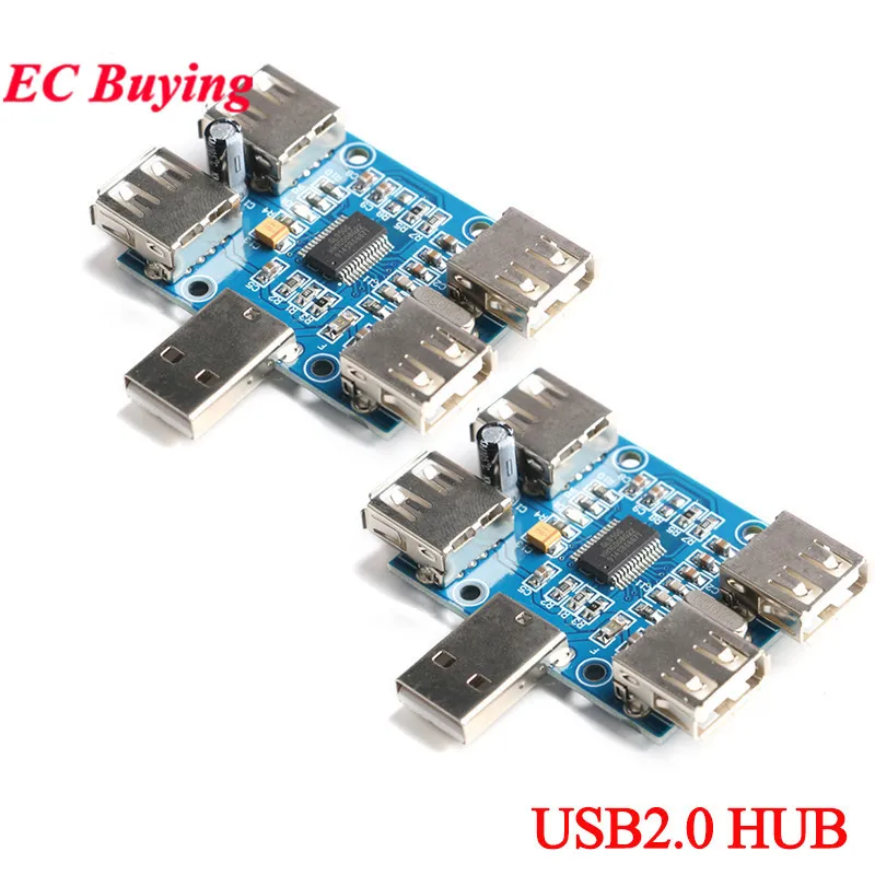 2pc/1pc USB HUB Board USB2.0 Hub Concentrator DC 5V 4-Female USB Expansion Module Four USB Expansion Interface 4-port Controller