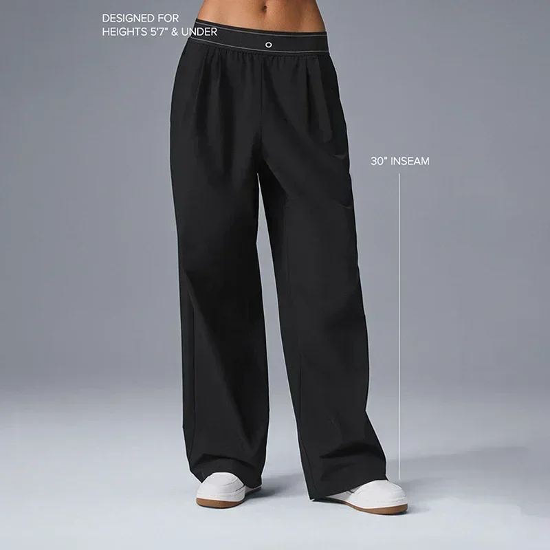 Al Sweatpants النساء بانت الترفيه في الهواء الطلق تسلق الجبال الرياضة عالية الخصر مستقيم مرونة السراويل مريحة فضفاضة اليوغا السراويل