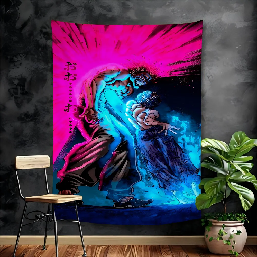 

Anime Baki Hanma DIY Wall Tapestry Art Science Fiction Room Home Decor Wall Art Decor