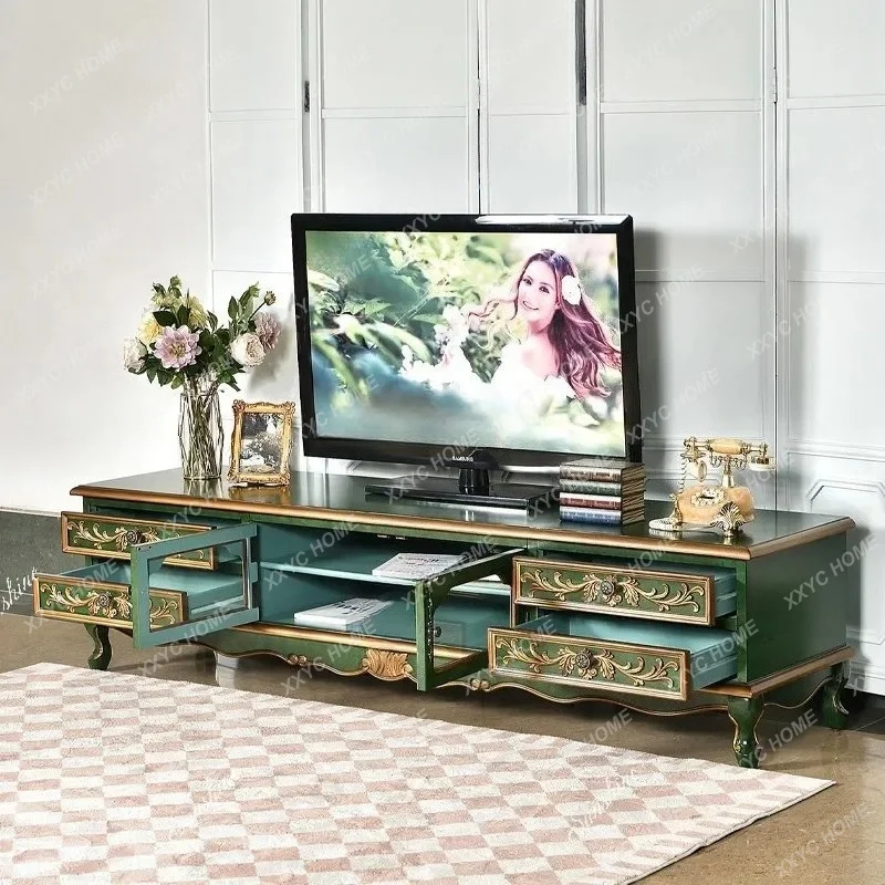 XXrural solid wood TV cabinet retro video cabinet