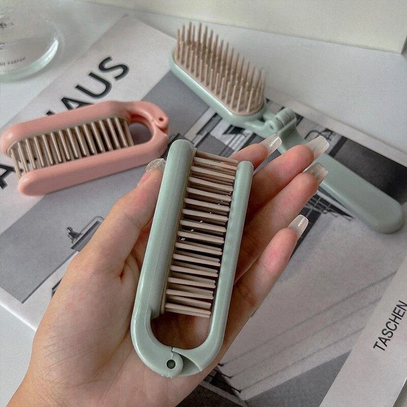 

Portable Travel Plastic Comb Soft Tooth Straightening Curling Comb Foldable Massage Comb for Personal Hygiene And Grooming