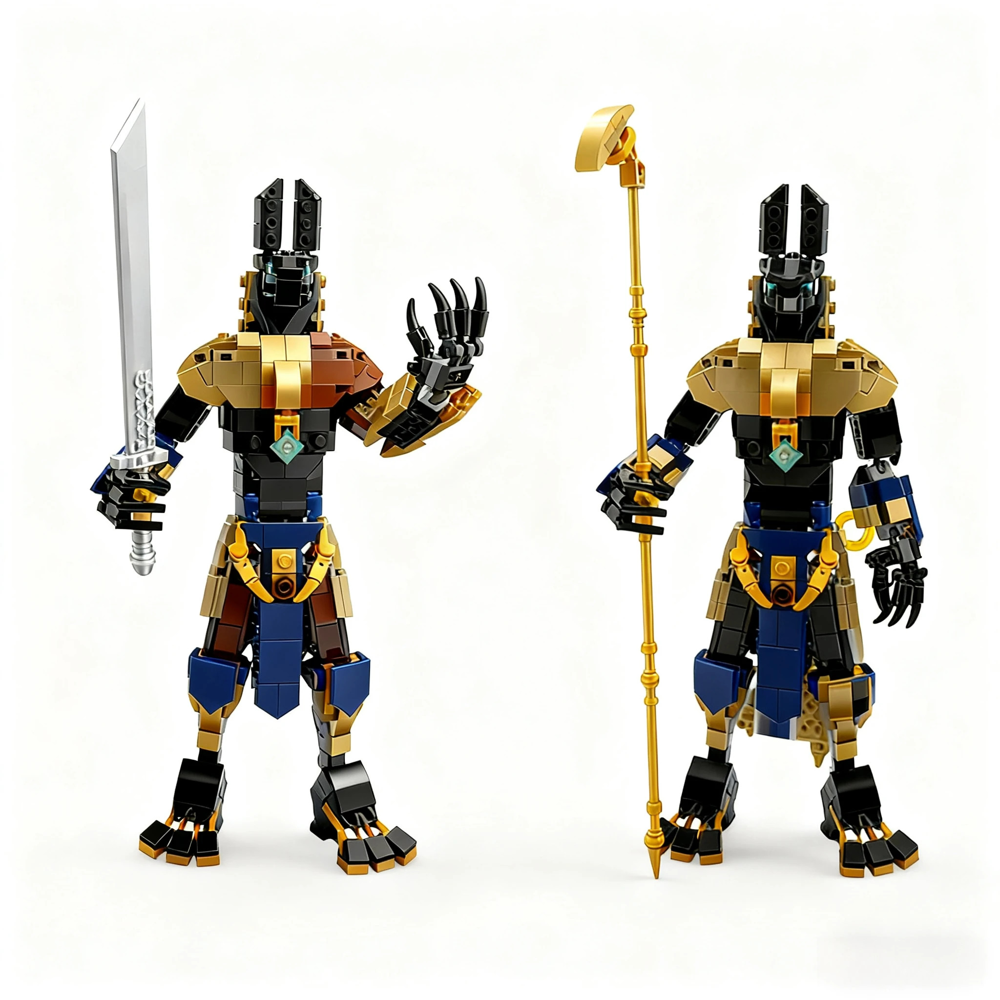 

Строительные блоки MOC Desert Guardian, божество после жизни с шакальной головкой, мифология египетского стиля, сделай сам для коллекционеров