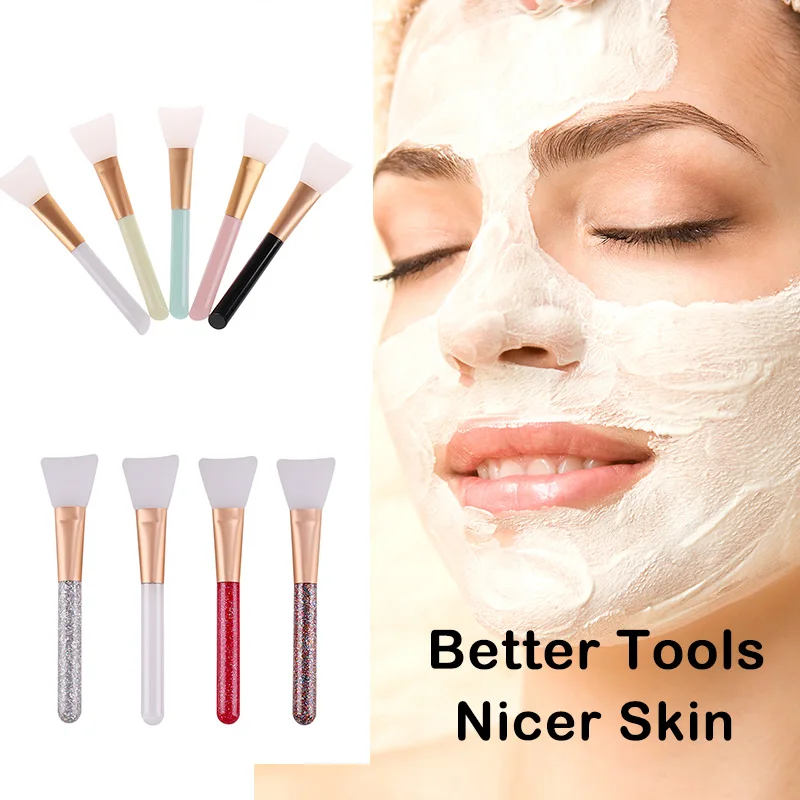 Cepillo de silicona para mascarilla Facial, espátula, herramienta de belleza, brocha para base cosmética, aplicador de máscara de barro de arcilla Facial