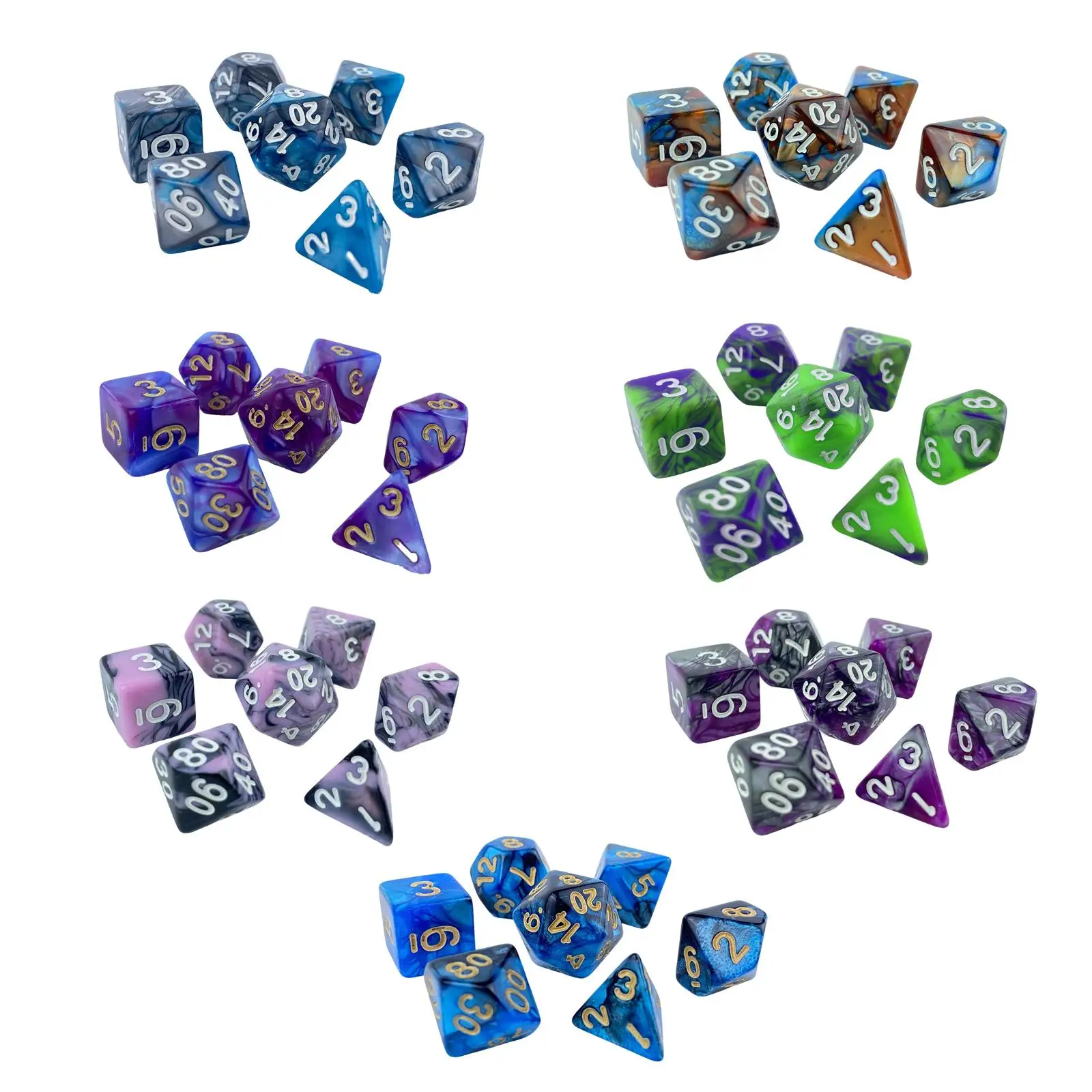 

Новые акриловые игральные кости, D8, D20, D10, D6, D4, D1 для настольных и ролевых игр, вечеринок, баров, кафе