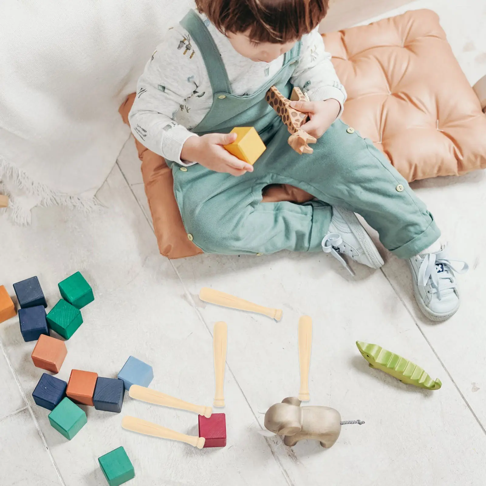 20Pcs Mini Baseball Bats Unpainted Wood Craft Kits for DIY Painting Graffiti Art Kids Hands on Learning Table Spreads Vase